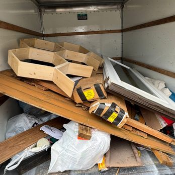 Renovation debris hauled away